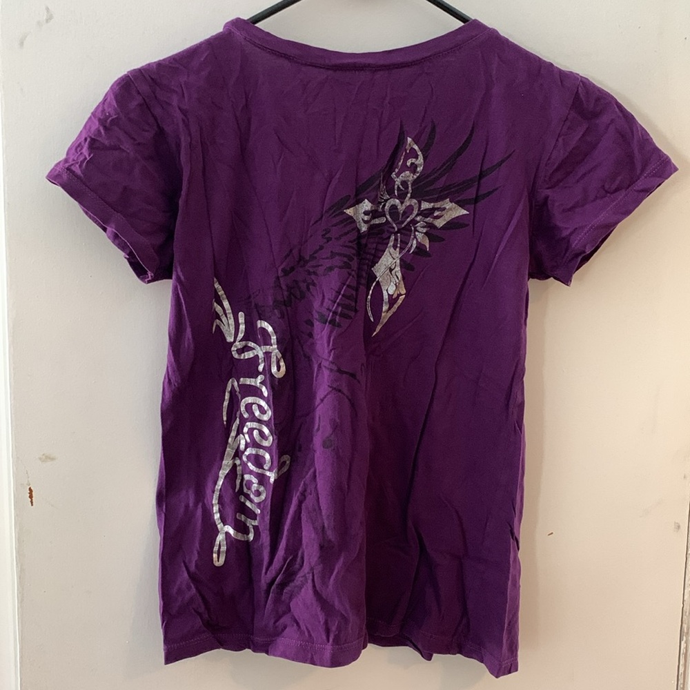 Purple Graphic Women's Top - Picture 3 of 6